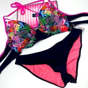 🔥VICTORIA SECRET SWIMSUIT 2 pc 34C push-up //Small New #8